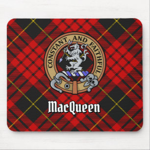 Clan MacQueen Crest boven Tartan Muismat