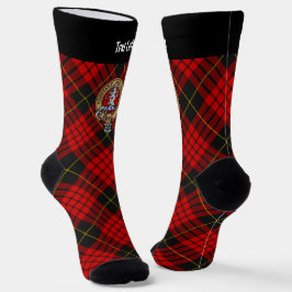 Clan MacQueen Crest boven Tartan Sokken