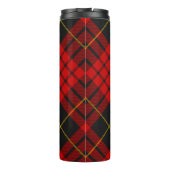 Clan MacQueen Crest boven Tartan Thermosbeker (Achterkant)