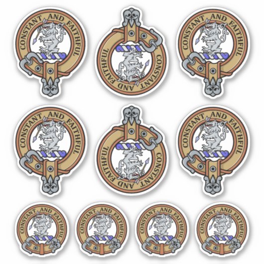 Clan MacQueen Crest Sticker Set (Voorkant)
