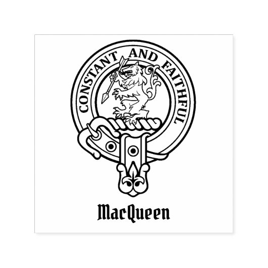 Clan MacQueen Crest Zelfinktende Stempel (Design)