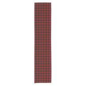 Clan MacQueen Rood en Zwart Schots Tartan Korte Tafelloper (Voorkant)