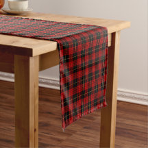 Clan MacQueen Rood en Zwart Schots Tartan