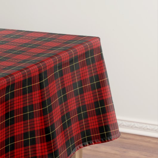Clan MacQueen Rood en Zwart Schots Tartan Tafelkleed (Voorbeeld)