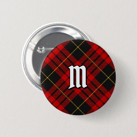 Clan MacQueen Tartan Button (Voorkant /achterkant)