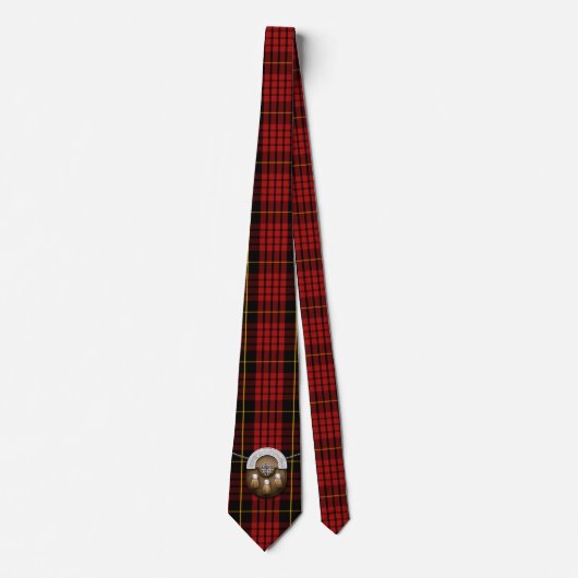 Clan MacQueen Tartan en Sporran Stropdas (Voorkant)
