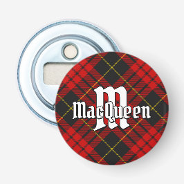 Clan MacQueen Tartan flesopener Button Flesopener