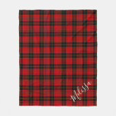 Clan MacQueen Tartan Gepersonaliseerde Naam Fleece Deken (Voorkant)