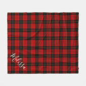 Clan MacQueen Tartan Gepersonaliseerde Naam Fleece Deken (Voorkant (Horizontaal))