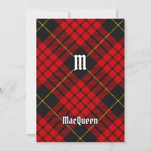 Clan MacQueen Tartan Kaart (Voorkant)