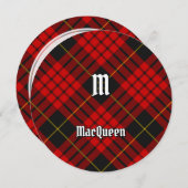 Clan MacQueen Tartan Kaart (Voorkant / Achterkant)