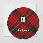 Clan MacQueen Tartan Kaart (Voorkant)