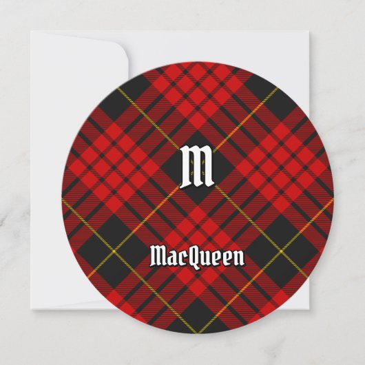 Clan MacQueen Tartan Kaart (Voorkant)