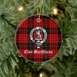 Clan MacQueen Tartan Keramisch Ornament