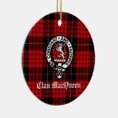 Clan MacQueen Tartan Keramisch Ornament (Rechts)