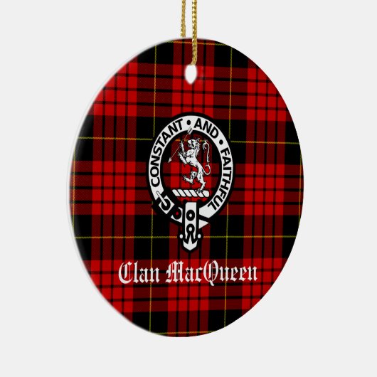 Clan MacQueen Tartan Keramisch Ornament (Rechts)