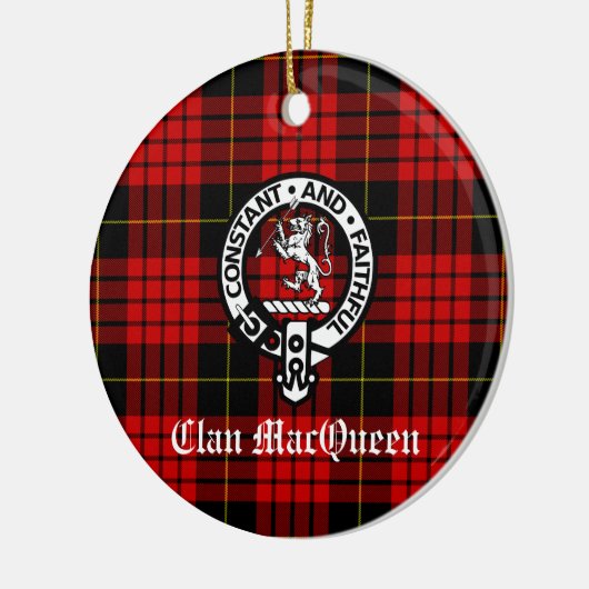 Clan MacQueen Tartan Keramisch Ornament (Links)