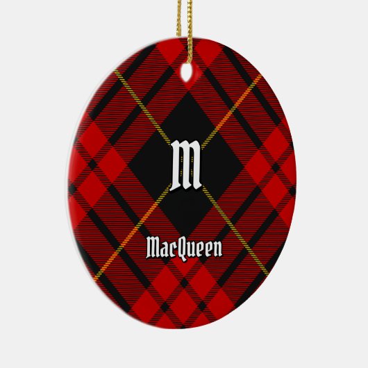 Clan MacQueen Tartan Keramisch Ornament (Rechts)