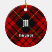 Clan MacQueen Tartan Keramisch Ornament (Voorkant)