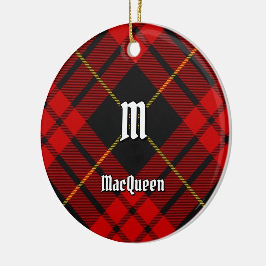 Clan MacQueen Tartan Keramisch Ornament (Links)