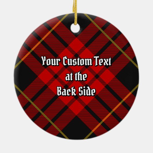 Clan MacQueen Tartan Keramisch Ornament (Achterkant)