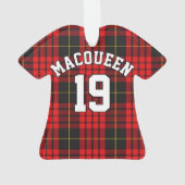 Clan MacQueen Tartan KerstJersey Ornament (achterkant)