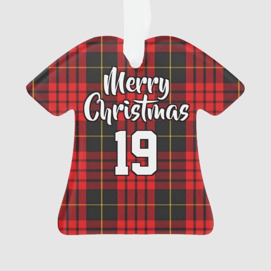 Clan MacQueen Tartan KerstJersey Ornament (voorkant)
