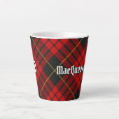 Clan MacQueen Tartan Latte Mok (Voorkant)