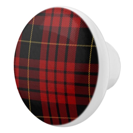 Clan MacQueen Tartan Pset Drawer Pull Keramische Knop (Rechts)