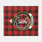 Clan MacQueen Tartan Pset Fleece Deken (Voorkant (Horizontaal))