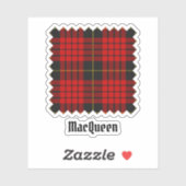 Clan MacQueen Tartan Sticker (Vel)