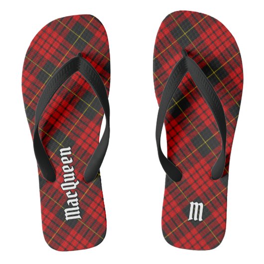 Clan MacQueen Tartan Teenslippers (Voetbed)