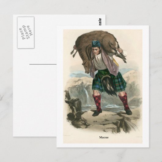 Clan Macrae Briefkaart (Voorkant / Achterkant)