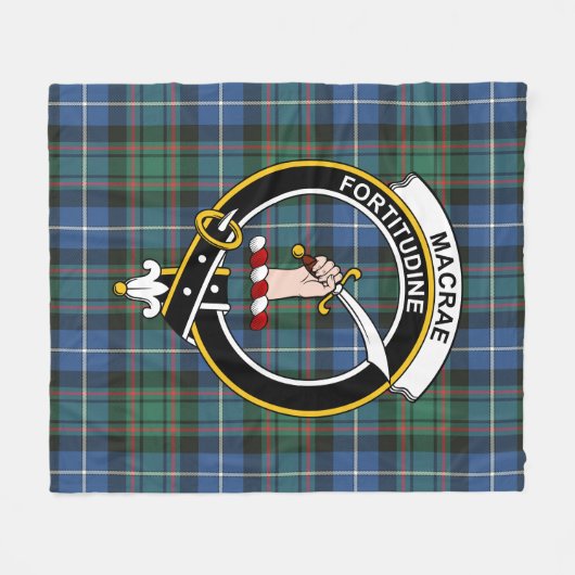 Clan MacRae Hunting Ancient Tartan Pset Fleece Deken (Voorkant (Horizontaal))