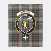 Clan MacRae Hunting Weathered Tartan Pset Fleece Deken (Voorkant)