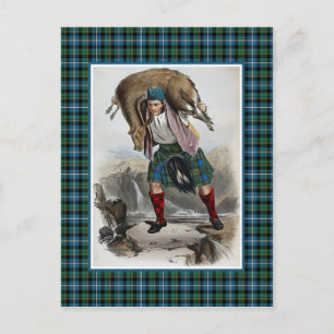 Clan MacRae  Illustratie Tartan Lijst Briefkaart