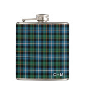 Clan MacRae Jacht Tartan Monogram Heupfles (Voorkant)