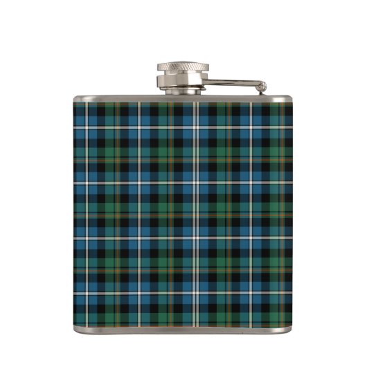 Clan MacRae Jacht Tartan Monogram Heupfles (Achterkant)