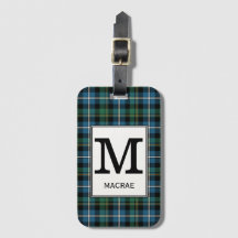 Clan MacRae Jacht Tartan Monogrammed