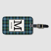 Clan MacRae Jacht Tartan Monogrammed Bagagelabel (Voorkant (horizontaal))