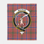 Clan MacRae Oud Schotse Plaid Tartan Fleece Deken (Voorkant)