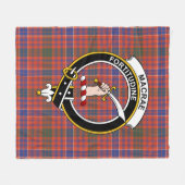 Clan MacRae Oud Schotse Plaid Tartan Fleece Deken (Voorkant (Horizontaal))