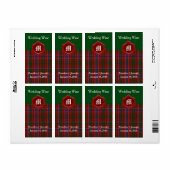 Clan MacRae Pset Wedding Mini Wine Labels (Full Sheet)
