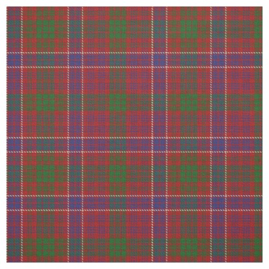Clan MacRae Red Scottish Tartan Pset Fabric Stof (Swatch)