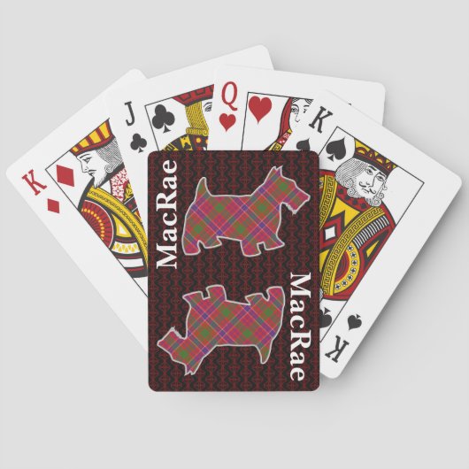 Clan MacRae Red Tartan Scottish Terrier Edition Pokerkaarten (Achterkant)