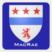 Clan MacRae Shield Vierkante Sticker (Voorkant)