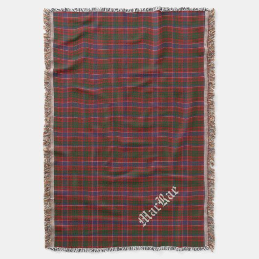 Clan MacRae Tartan Pset Custom Throw Blanket Deken (Voorkant Verticaal)