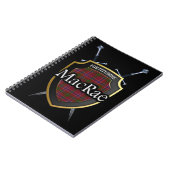 Clan MacRae Tartan Shield & Swords Notitieboek (Linkerzijde)