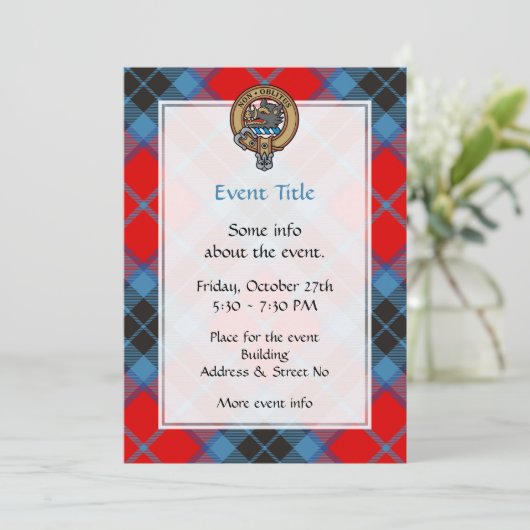 Clan MacTavish Crest Kaart (Staand voorkant)