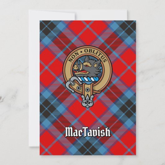 Clan MacTavish Crest Kaart (Achterkant)